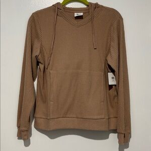 HP🌈 NWT! Laundry By Shelli Segal Tan Ribbed Pullover Size Medium